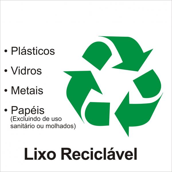 Adesivo para Lixeiras de Condomínios (Reciclável)